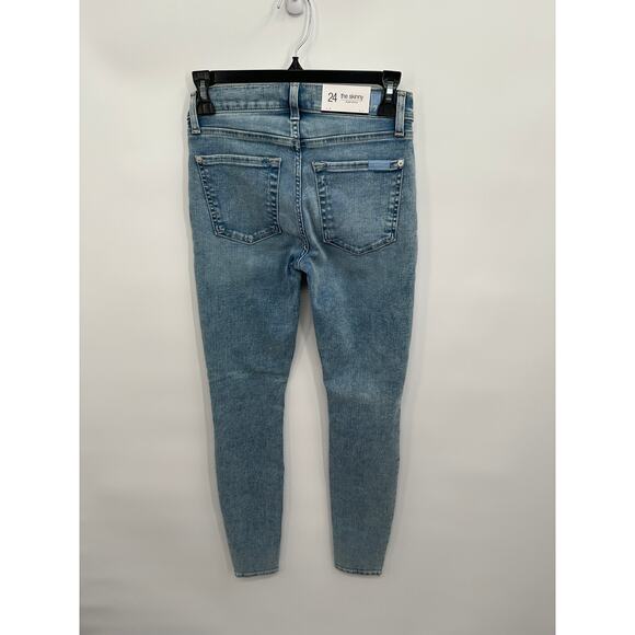 7 FOR ALL MANKIND NWT The Super Skinny Denim Jean in Santana // 00 - Picture 9 of 13
